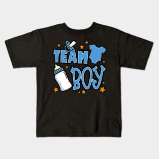 Team boy team boy Gender reveal tee Gender Party Giift For Boys Kids Kids T-Shirt